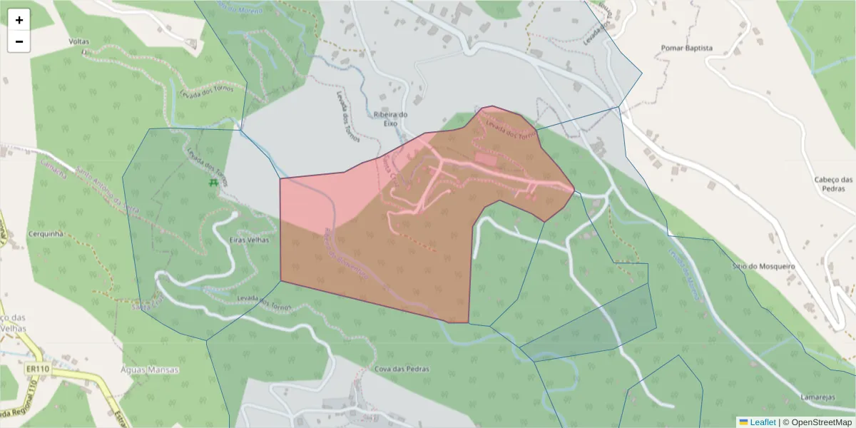 Mapa detalhado do código postal 9100-137 com limites, códigos postais vizinhos e agências dos correios
