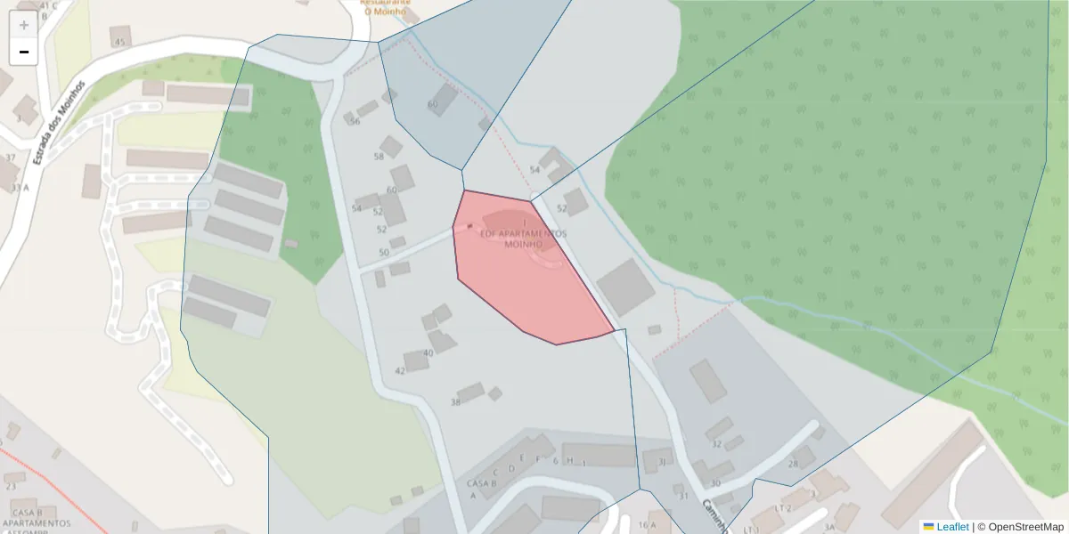 Mapa detalhado do código postal 9125-176 com limites, códigos postais vizinhos e agências dos correios