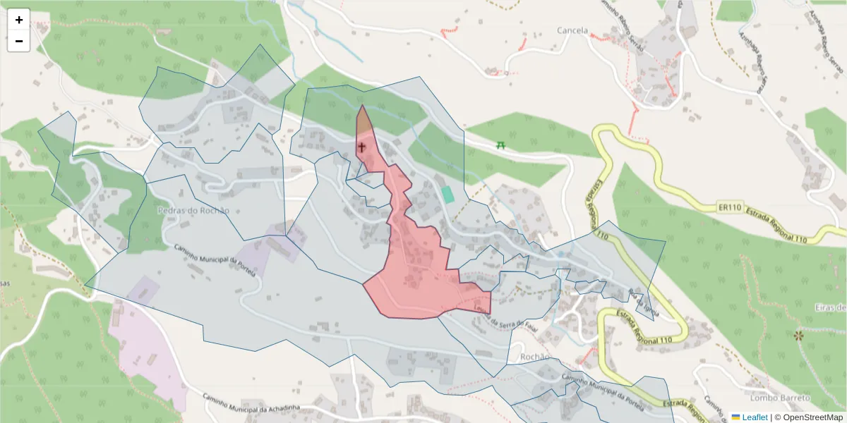 Mapa detalhado do código postal 9135-361 com limites, códigos postais vizinhos e agências dos correios