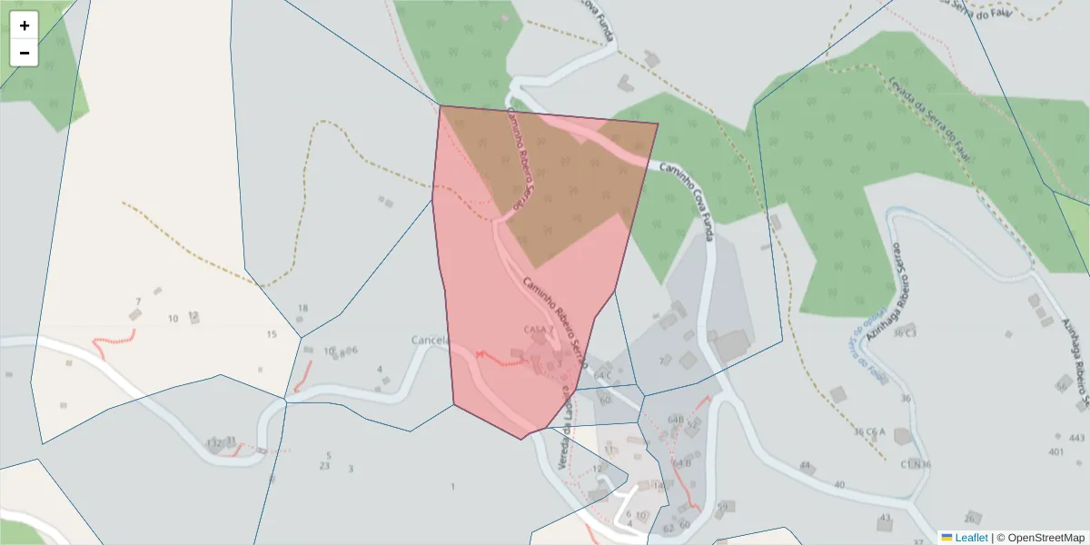 Mapa detalhado do código postal 9135-420 com limites, códigos postais vizinhos e agências dos correios