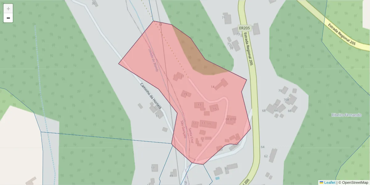 Mapa detalhado do código postal 9135-424 com limites, códigos postais vizinhos e agências dos correios