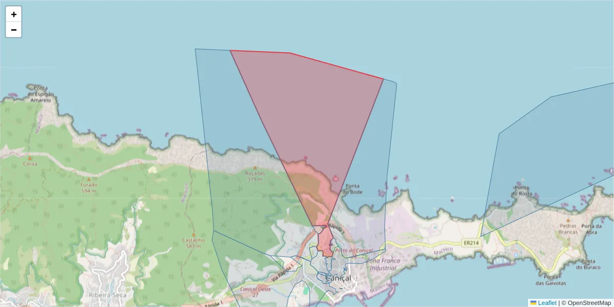 Mapa detalhado do código postal 9200-041 com limites, códigos postais vizinhos e agências dos correios