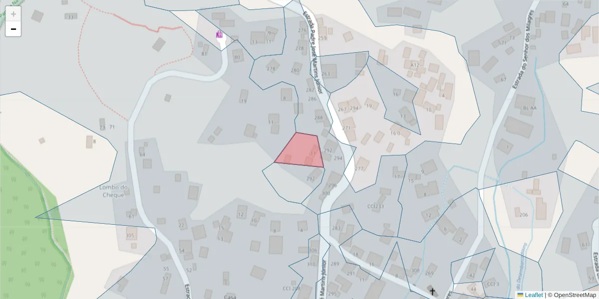 Mapa detalhado do código postal 9200-116 com limites, códigos postais vizinhos e agências dos correios
