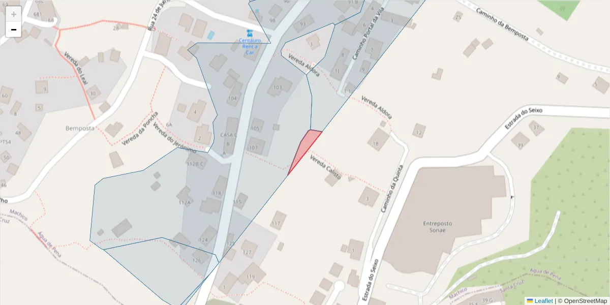 Mapa detalhado do código postal 9200-226 com limites, códigos postais vizinhos e agências dos correios