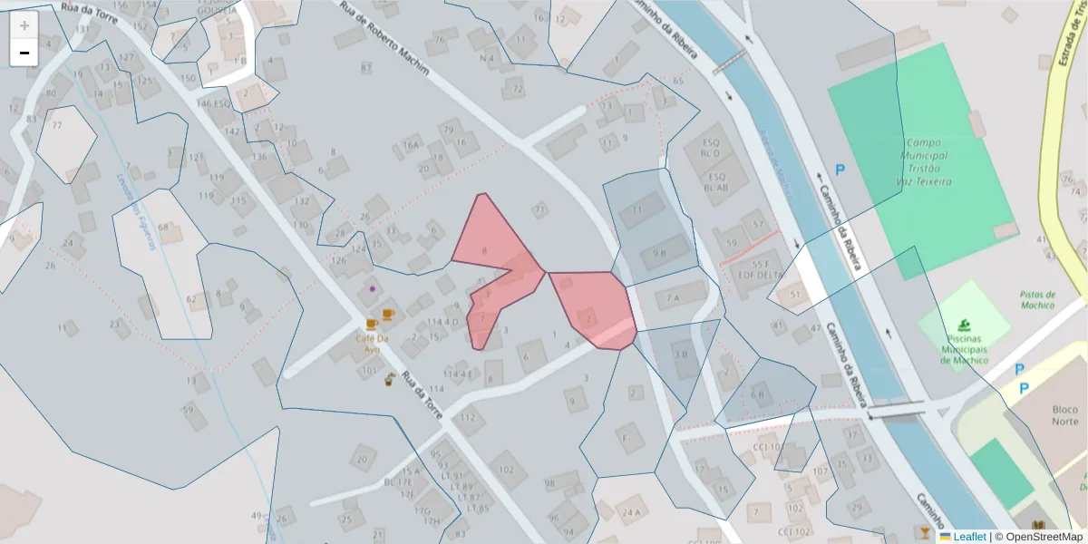 Mapa detalhado do código postal 9200-414 com limites, códigos postais vizinhos e agências dos correios