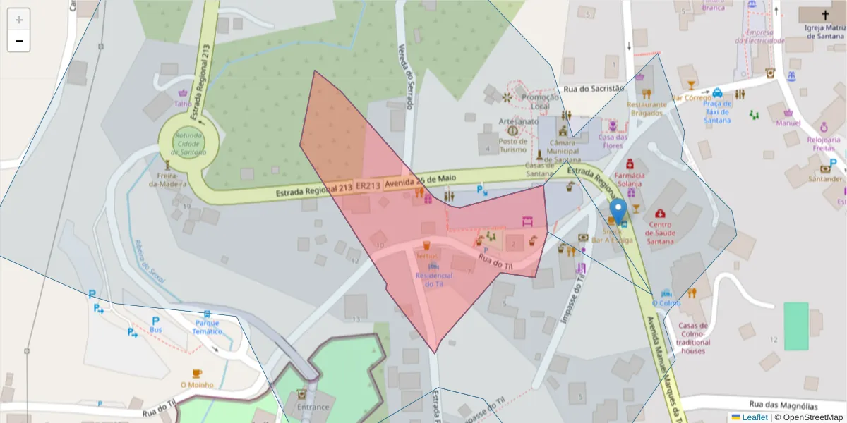 Mapa detalhado do código postal 9230-127 com limites, códigos postais vizinhos e agências dos correios