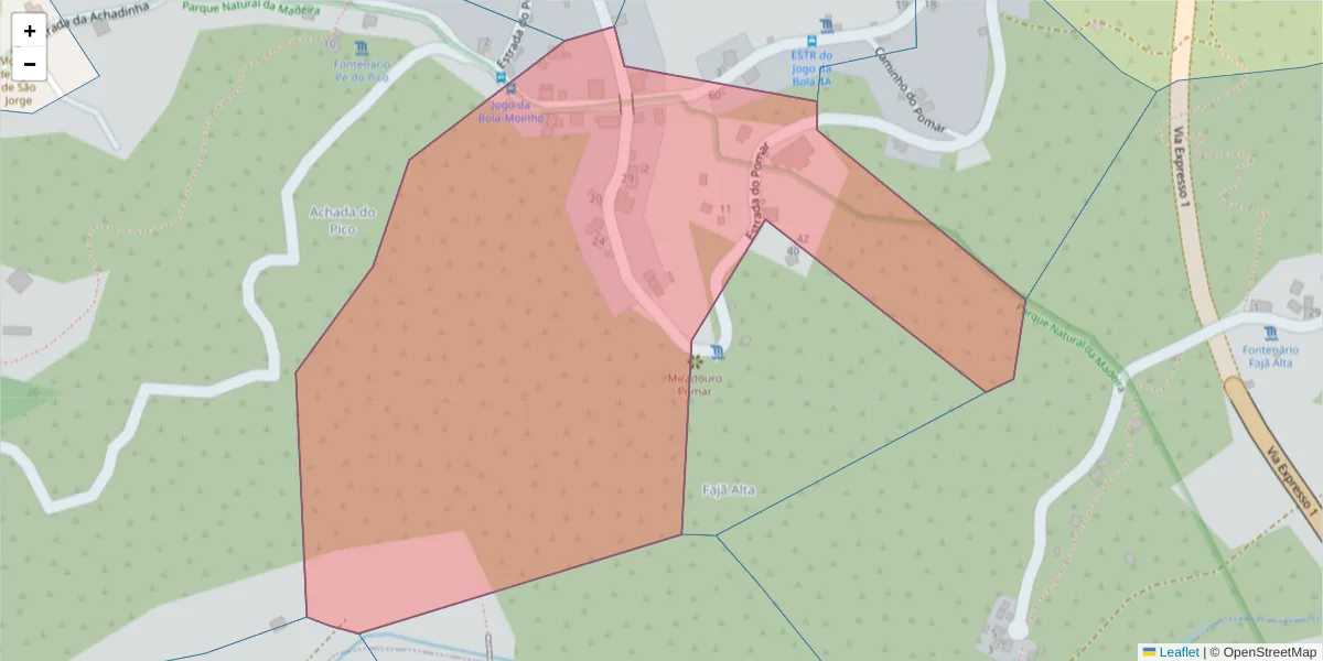 Mapa detalhado do código postal 9230-141 com limites, códigos postais vizinhos e agências dos correios