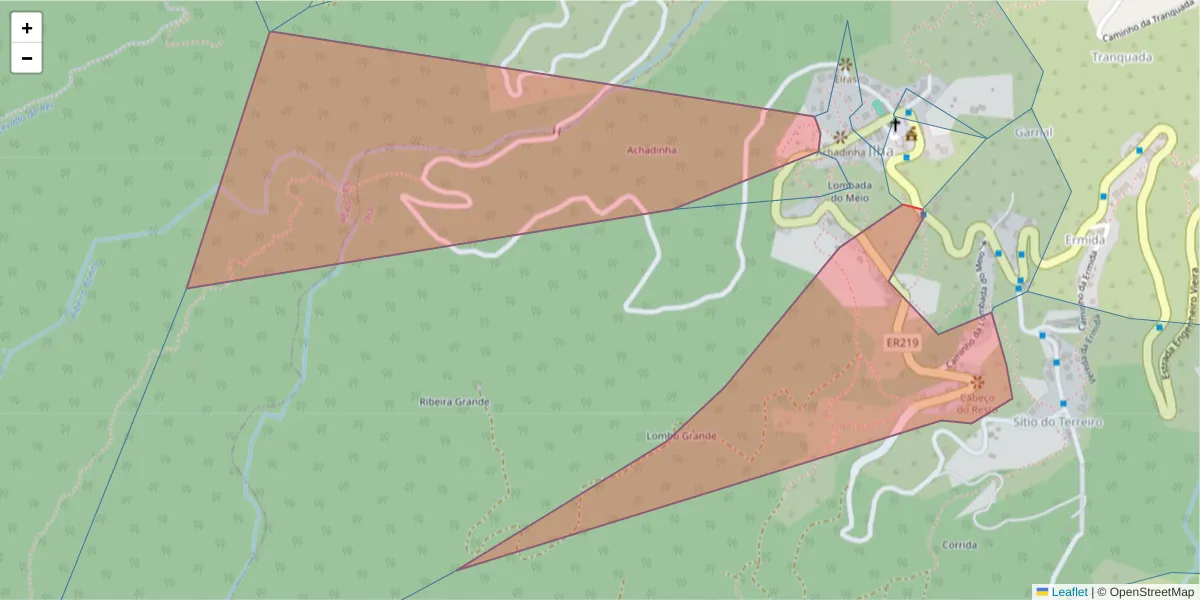 Mapa detalhado do código postal 9230-237 com limites, códigos postais vizinhos e agências dos correios