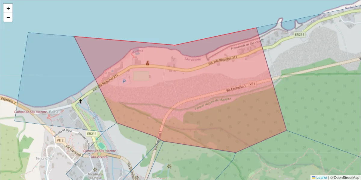 Mapa detalhado do código postal 9240-029 com limites, códigos postais vizinhos e agências dos correios