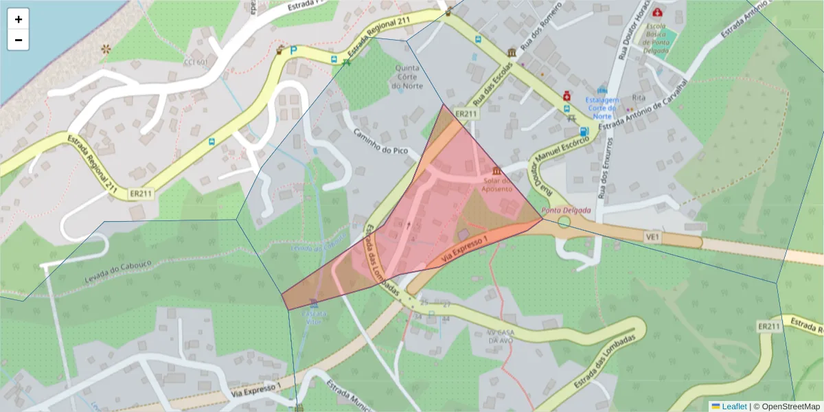 Mapa detalhado do código postal 9240-101 com limites, códigos postais vizinhos e agências dos correios
