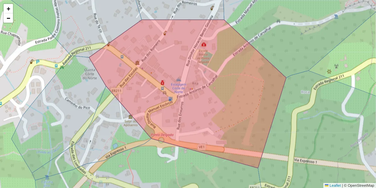 Mapa detalhado do código postal 9240-113 com limites, códigos postais vizinhos e agências dos correios