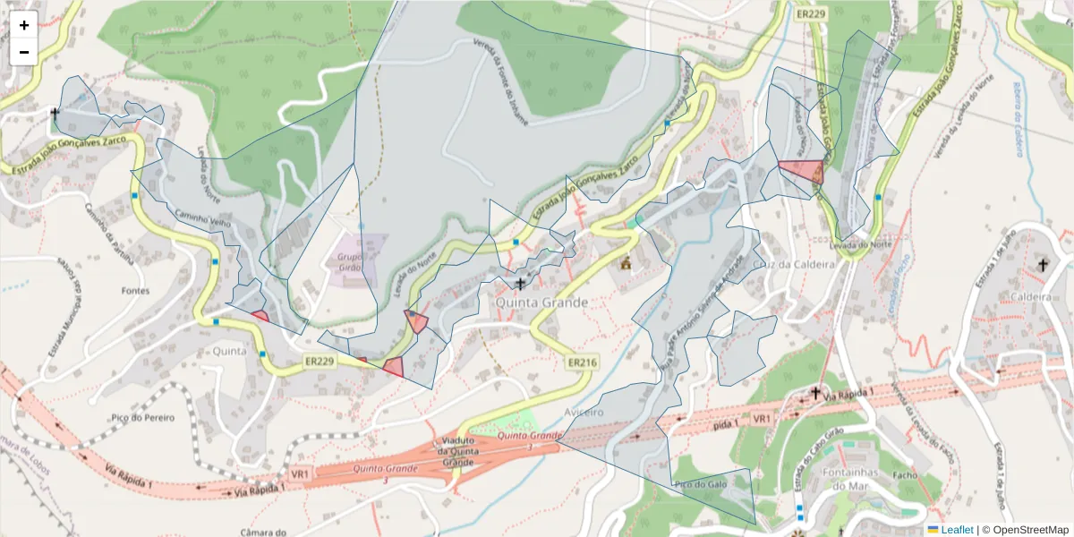 Mapa detalhado do código postal 9300-078 com limites, códigos postais vizinhos e agências dos correios