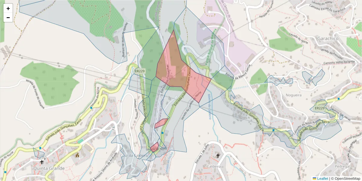 Mapa detalhado do código postal 9300-081 com limites, códigos postais vizinhos e agências dos correios