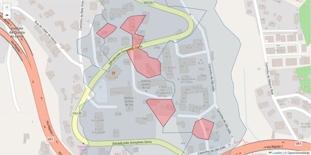 Mapa detalhado do código postal 9300-137 com limites, códigos postais vizinhos e agências dos correios