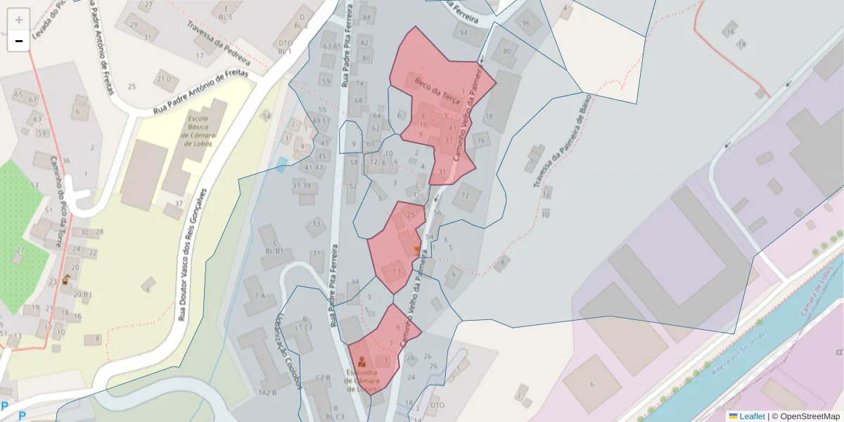 Mapa detalhado do código postal 9300-160 com limites, códigos postais vizinhos e agências dos correios