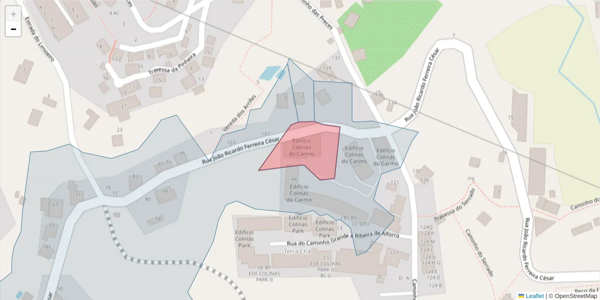 Mapa detalhado do código postal 9300-168 com limites, códigos postais vizinhos e agências dos correios