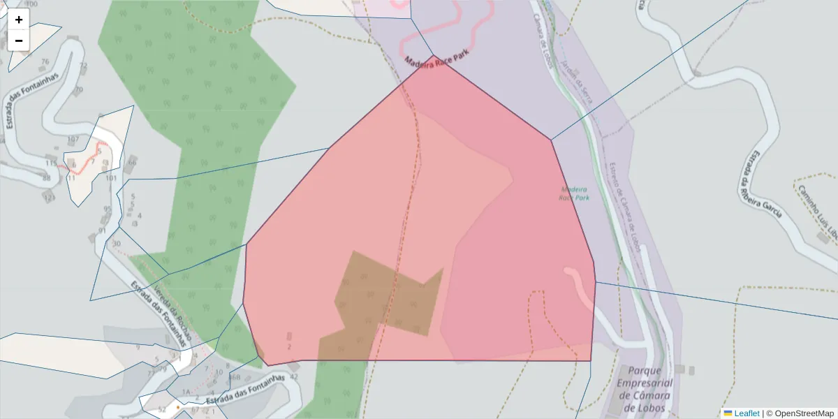 Mapa detalhado do código postal 9300-217 com limites, códigos postais vizinhos e agências dos correios