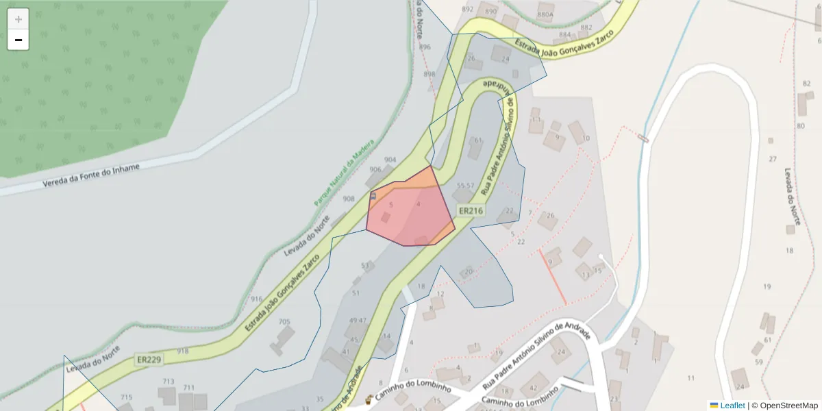 Mapa detalhado do código postal 9300-232 com limites, códigos postais vizinhos e agências dos correios