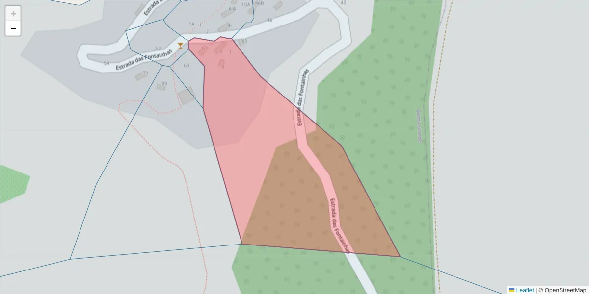 Mapa detalhado do código postal 9300-233 com limites, códigos postais vizinhos e agências dos correios