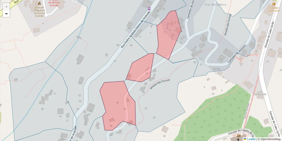 Mapa detalhado do código postal 9300-243 com limites, códigos postais vizinhos e agências dos correios