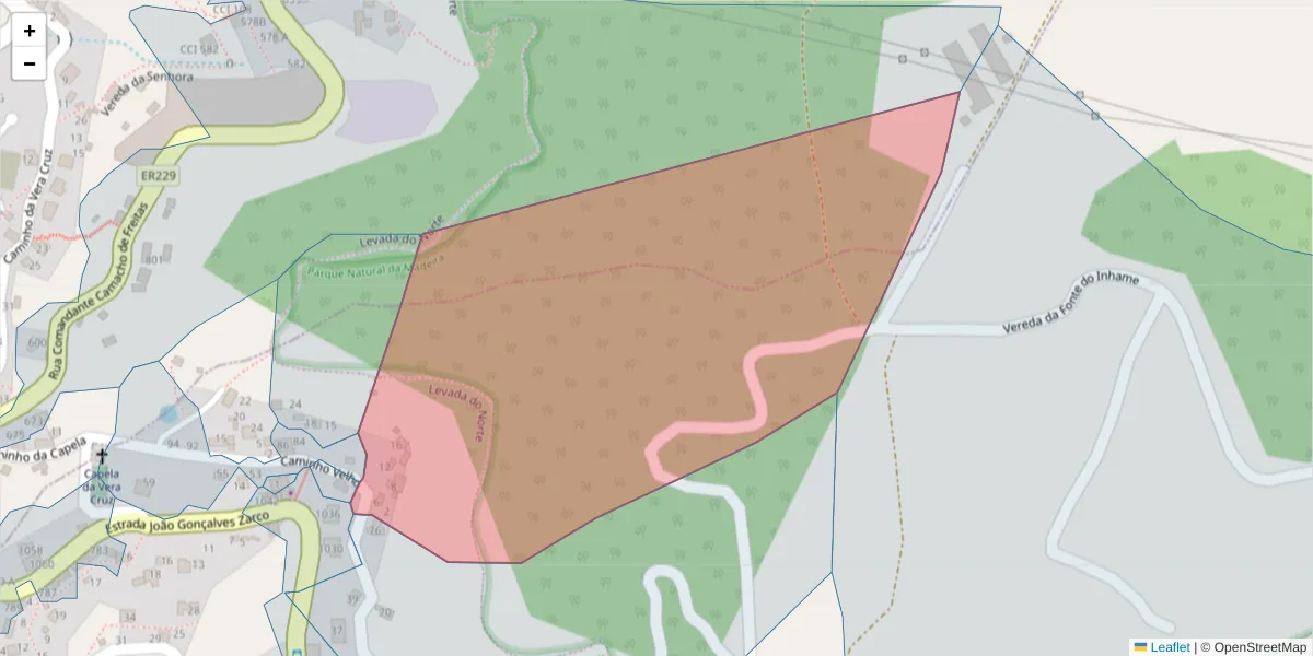 Mapa detalhado do código postal 9300-246 com limites, códigos postais vizinhos e agências dos correios