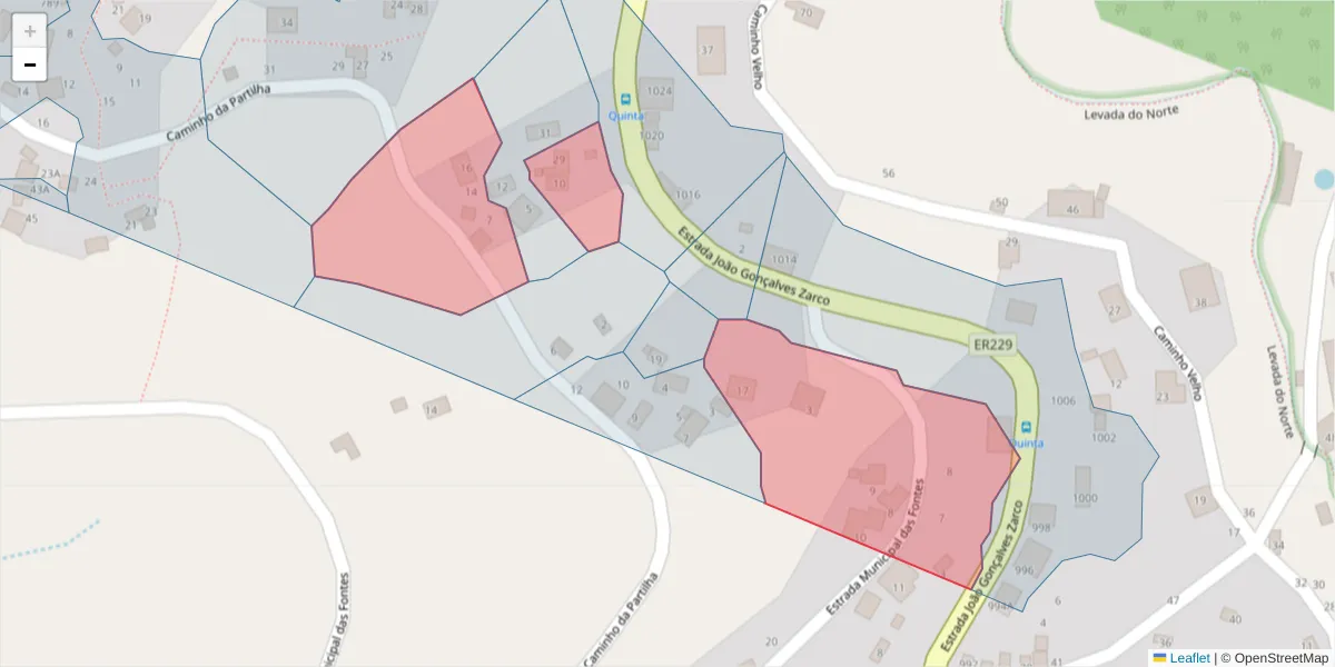 Mapa detalhado do código postal 9300-271 com limites, códigos postais vizinhos e agências dos correios