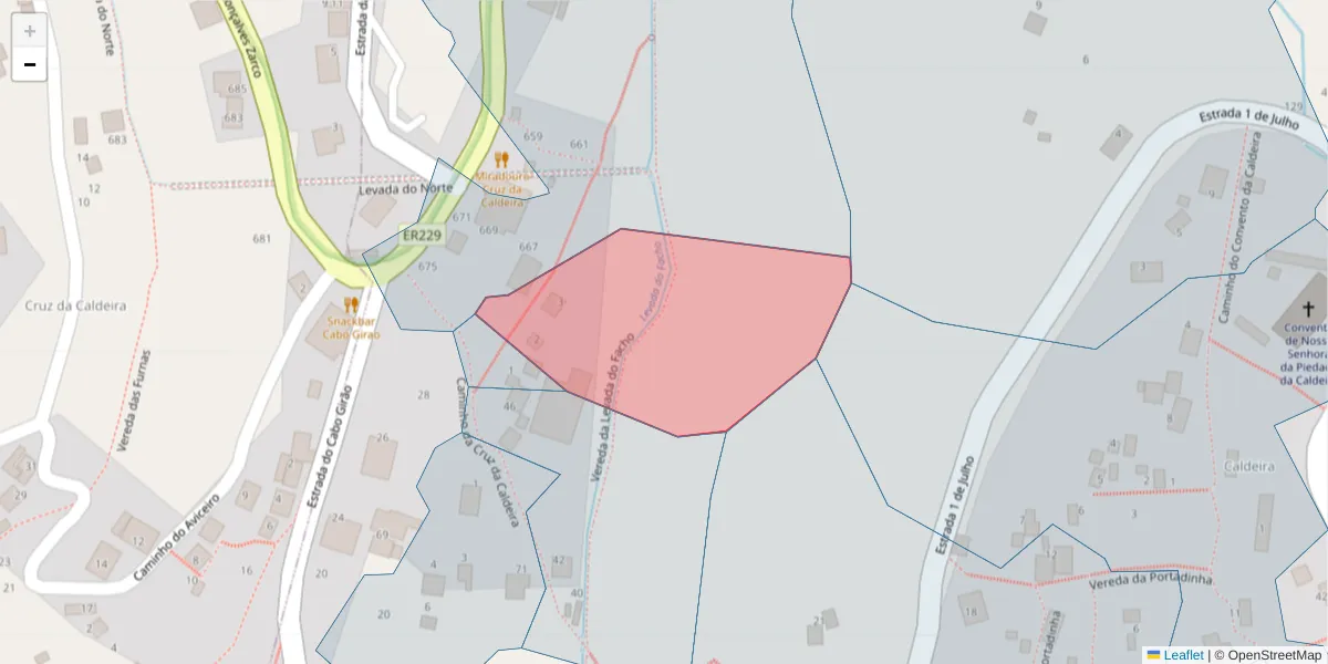 Mapa detalhado do código postal 9300-419 com limites, códigos postais vizinhos e agências dos correios