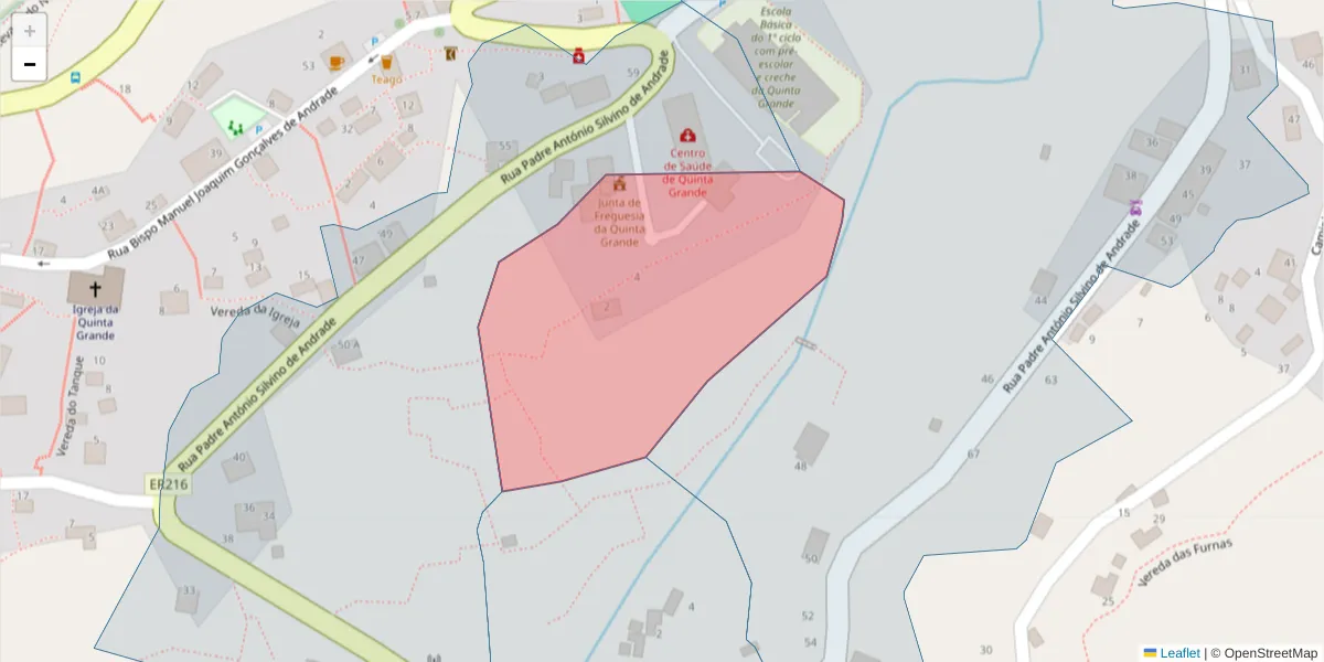 Mapa detalhado do código postal 9300-426 com limites, códigos postais vizinhos e agências dos correios