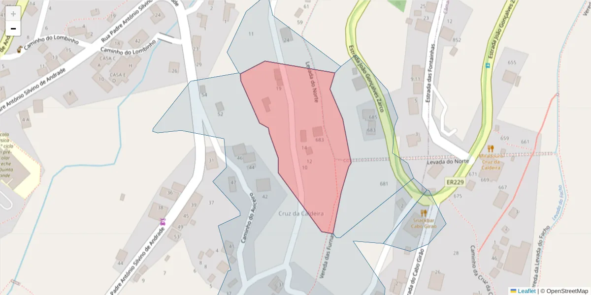 Mapa detalhado do código postal 9300-428 com limites, códigos postais vizinhos e agências dos correios