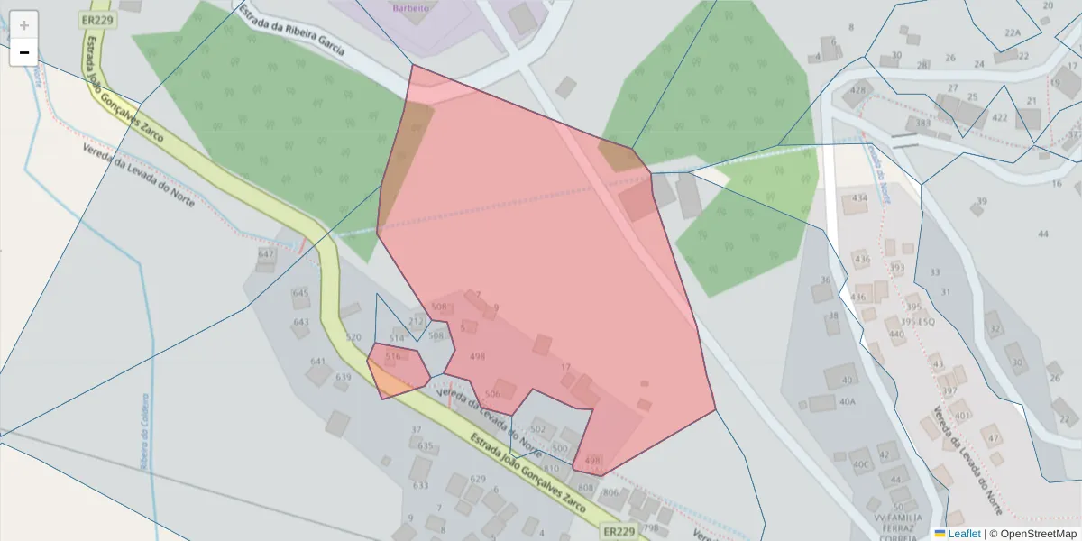 Mapa detalhado do código postal 9300-436 com limites, códigos postais vizinhos e agências dos correios