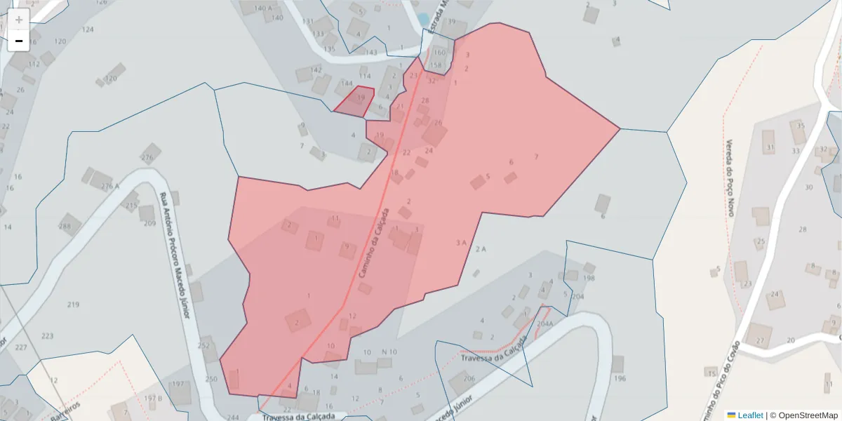Mapa detalhado do código postal 9325-019 com limites, códigos postais vizinhos e agências dos correios