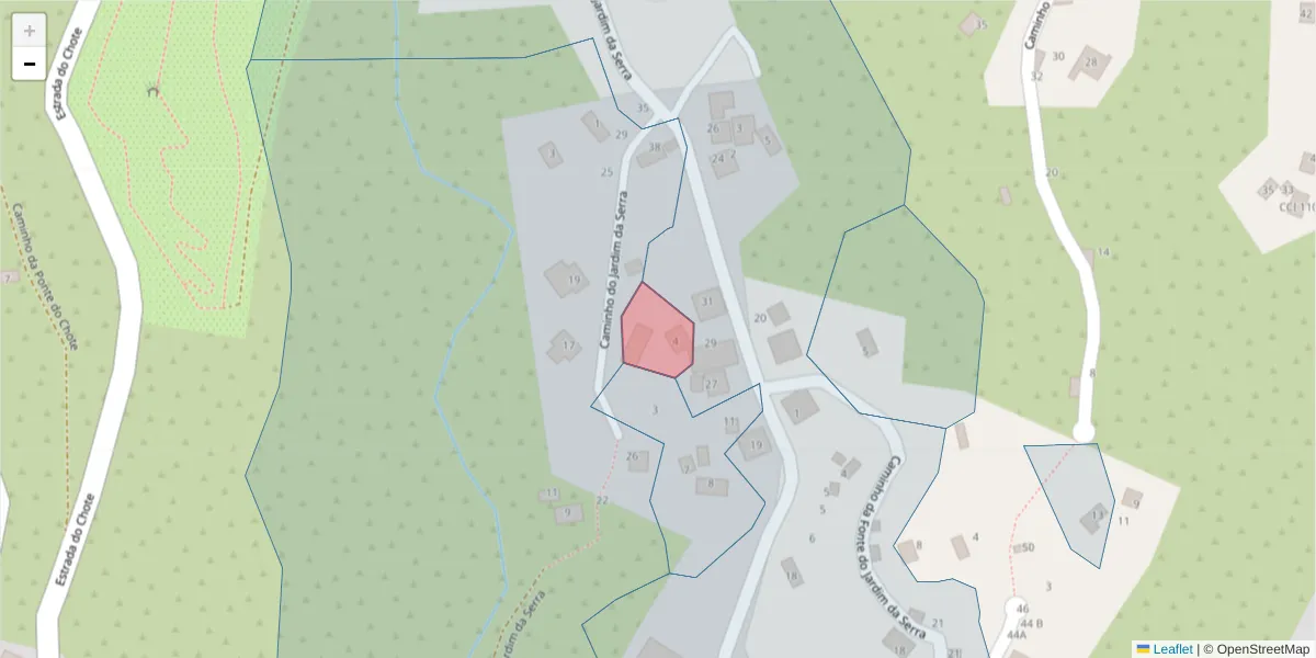 Mapa detalhado do código postal 9325-191 com limites, códigos postais vizinhos e agências dos correios