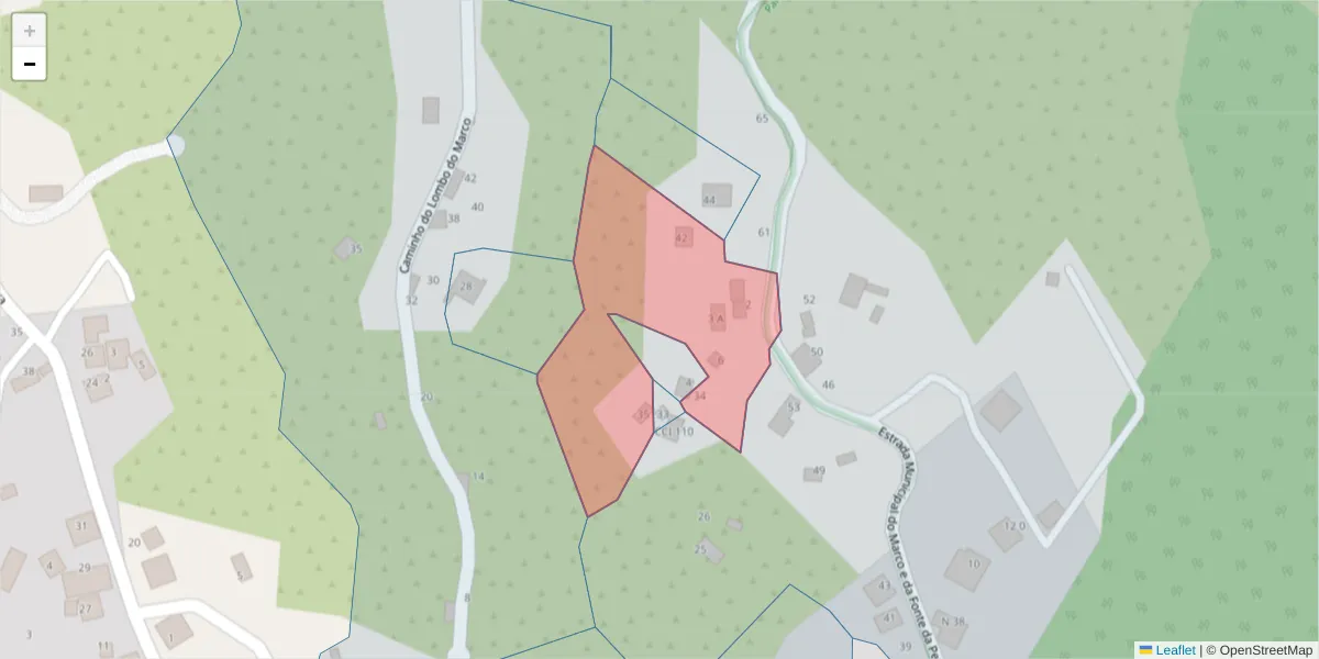 Mapa detalhado do código postal 9325-211 com limites, códigos postais vizinhos e agências dos correios