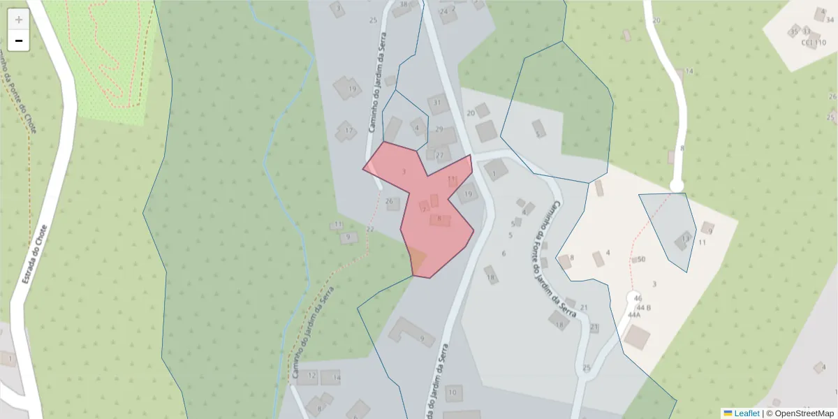 Mapa detalhado do código postal 9325-263 com limites, códigos postais vizinhos e agências dos correios