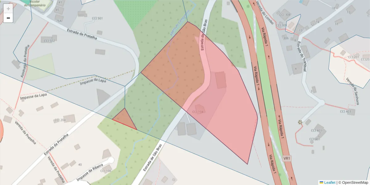 Mapa detalhado do código postal 9350-079 com limites, códigos postais vizinhos e agências dos correios