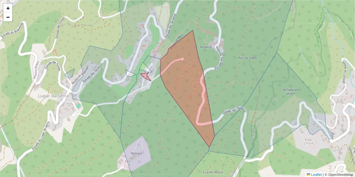 Mapa detalhado do código postal 9350-089 com limites, códigos postais vizinhos e agências dos correios