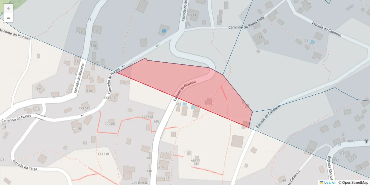 Mapa detalhado do código postal 9350-142 com limites, códigos postais vizinhos e agências dos correios