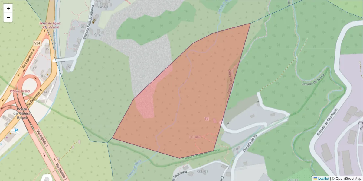 Mapa detalhado do código postal 9350-143 com limites, códigos postais vizinhos e agências dos correios