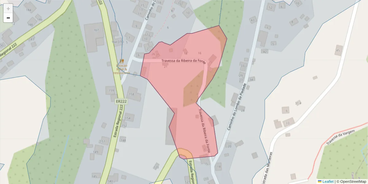 Mapa detalhado do código postal 9360-304 com limites, códigos postais vizinhos e agências dos correios