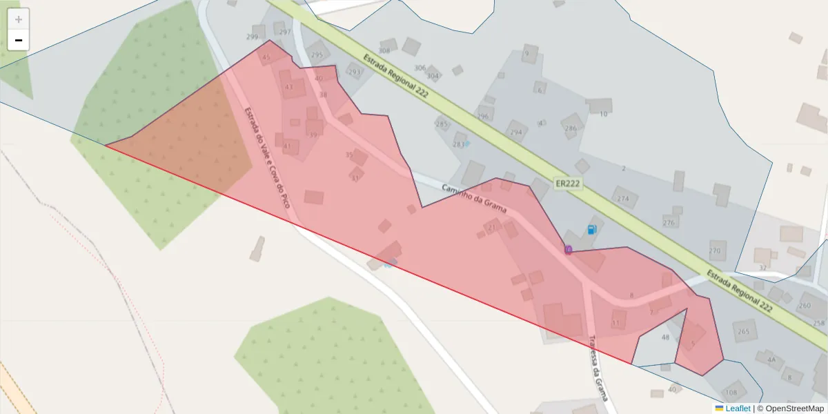 Mapa detalhado do código postal 9360-317 com limites, códigos postais vizinhos e agências dos correios