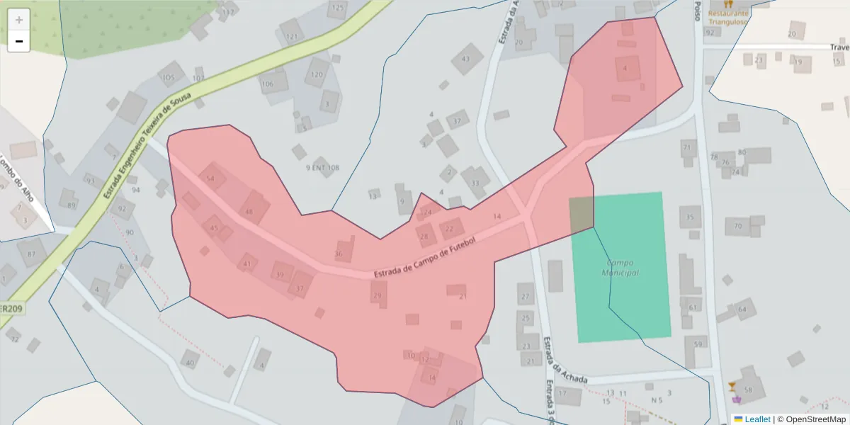 Mapa detalhado do código postal 9360-328 com limites, códigos postais vizinhos e agências dos correios