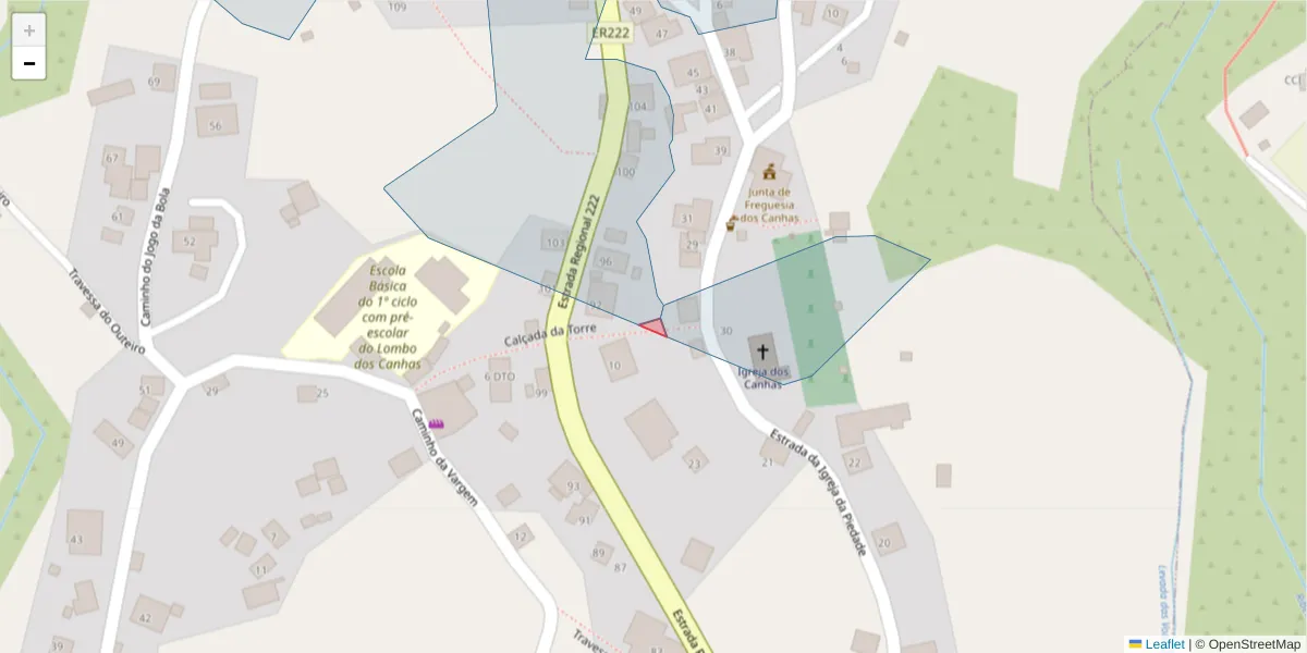 Mapa detalhado do código postal 9360-353 com limites, códigos postais vizinhos e agências dos correios