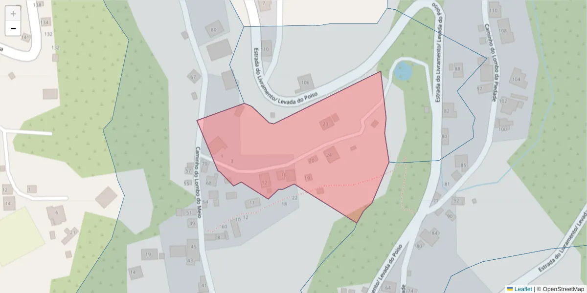 Mapa detalhado do código postal 9360-372 com limites, códigos postais vizinhos e agências dos correios