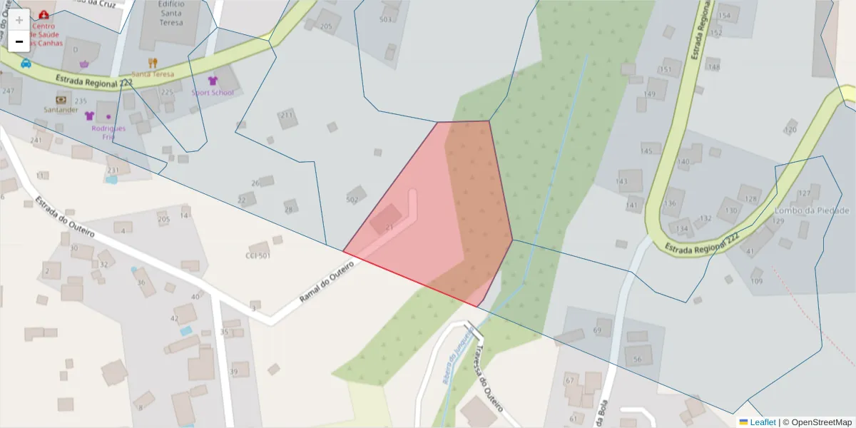 Mapa detalhado do código postal 9360-375 com limites, códigos postais vizinhos e agências dos correios