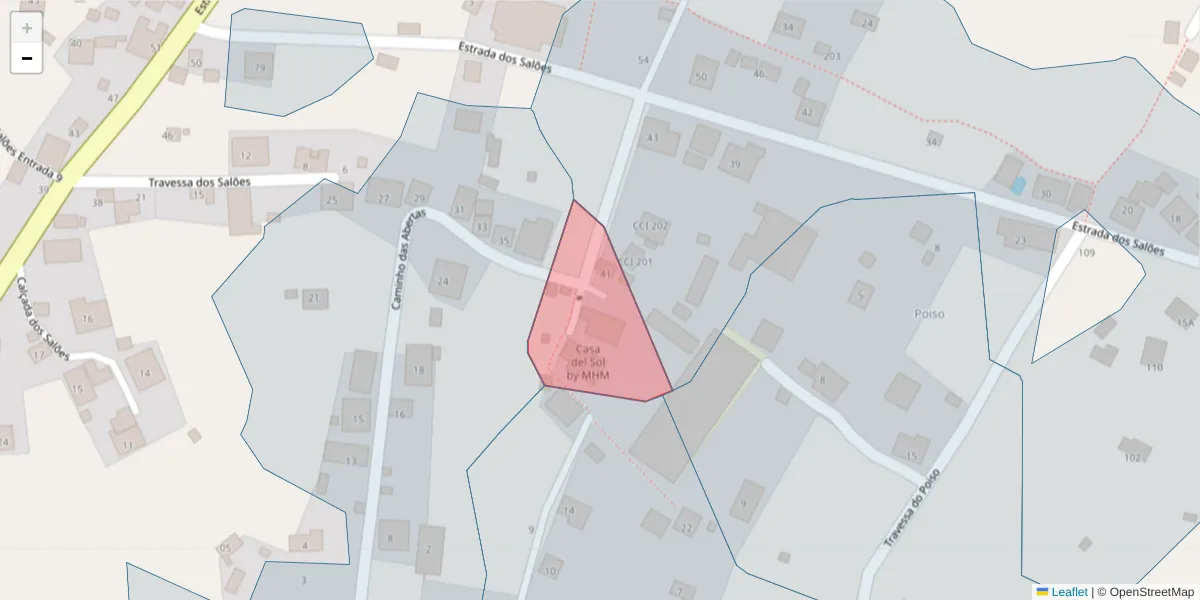 Mapa detalhado do código postal 9360-382 com limites, códigos postais vizinhos e agências dos correios