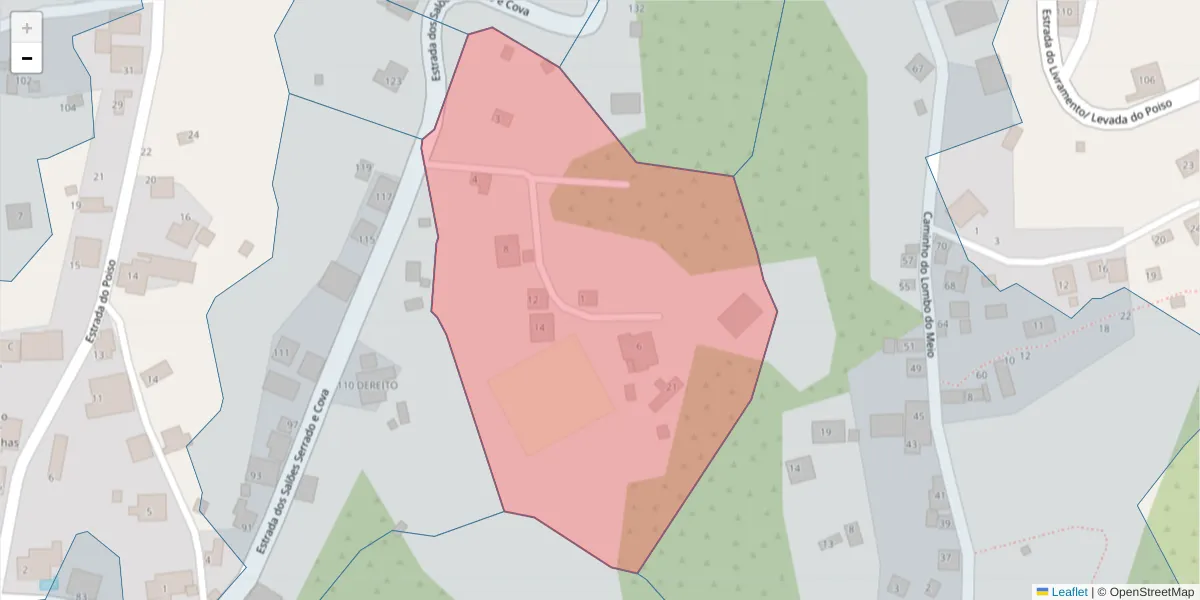 Mapa detalhado do código postal 9360-383 com limites, códigos postais vizinhos e agências dos correios