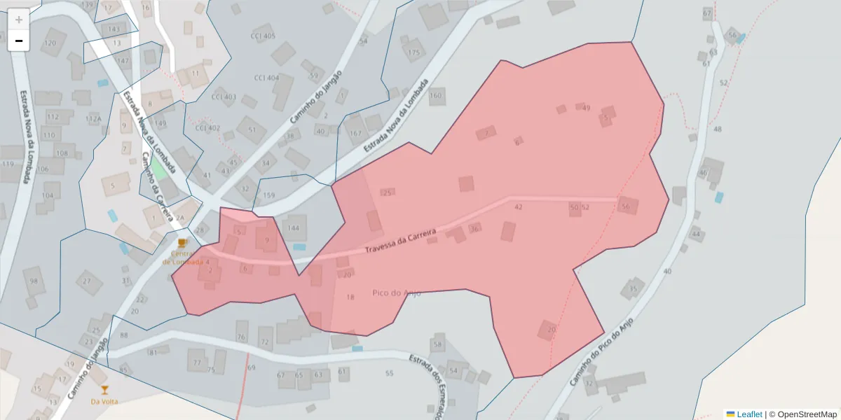 Mapa detalhado do código postal 9360-519 com limites, códigos postais vizinhos e agências dos correios