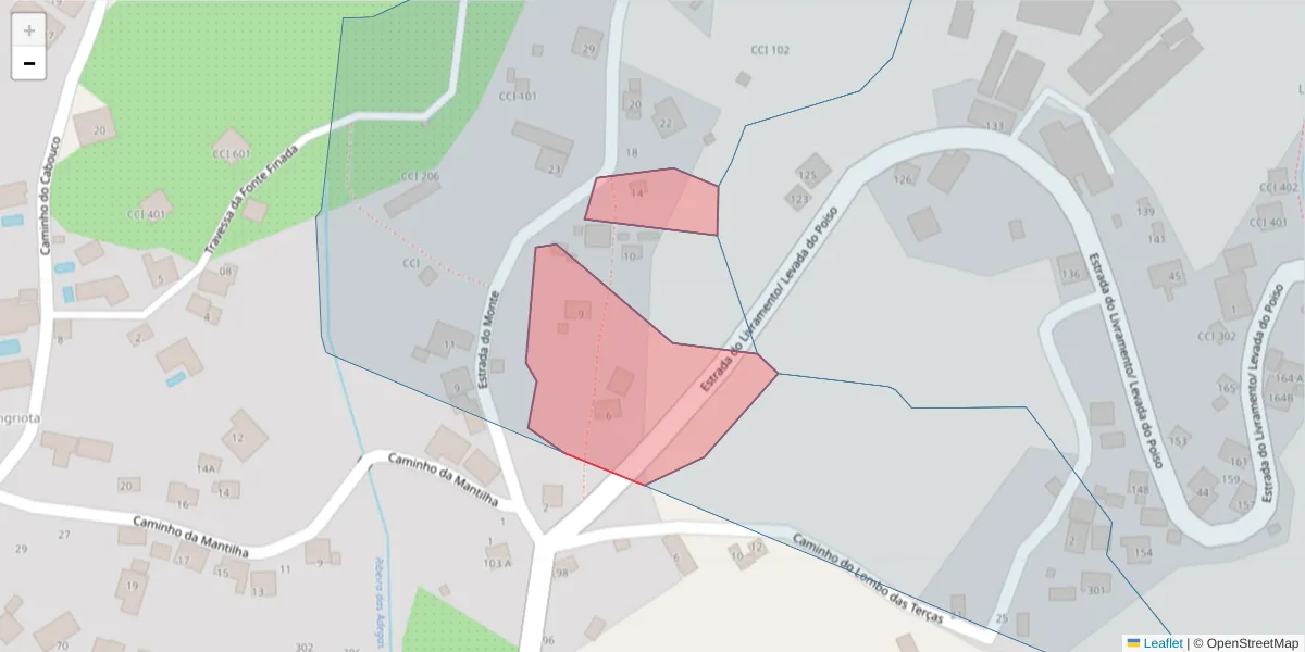 Mapa detalhado do código postal 9360-546 com limites, códigos postais vizinhos e agências dos correios