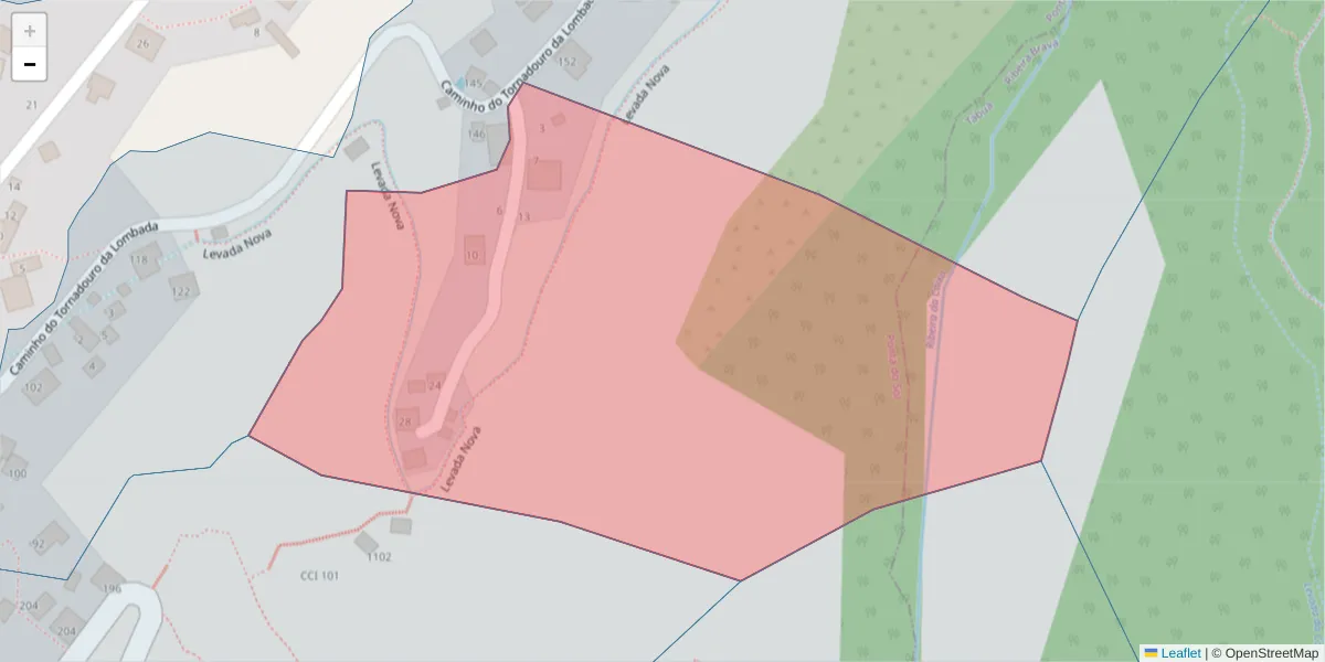 Mapa detalhado do código postal 9360-571 com limites, códigos postais vizinhos e agências dos correios