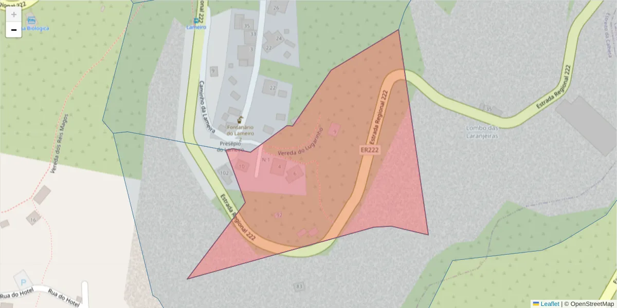 Mapa detalhado do código postal 9370-236 com limites, códigos postais vizinhos e agências dos correios